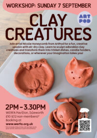 Clay Creatures Workshop, Sunday 7th September